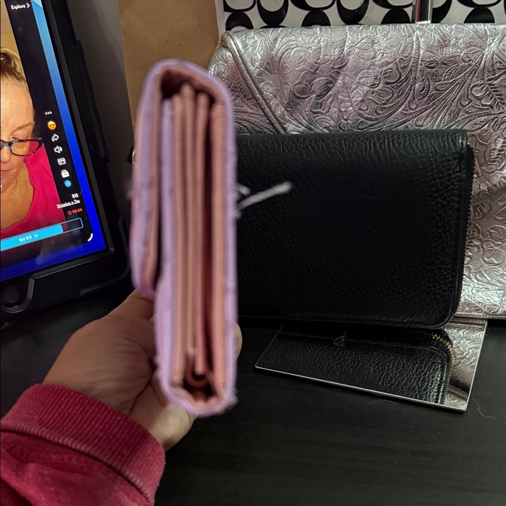 Silver Women's Clutch and wallet bundle - Picture 3 of 13